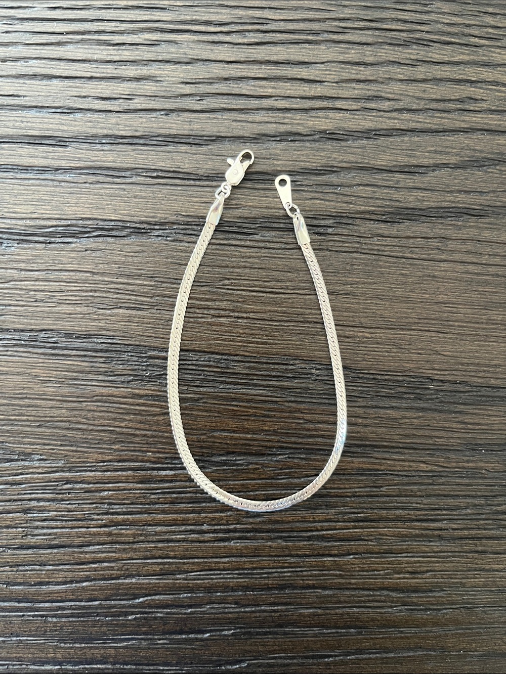 Genuine Sterling Silver Herringbone Bracelet